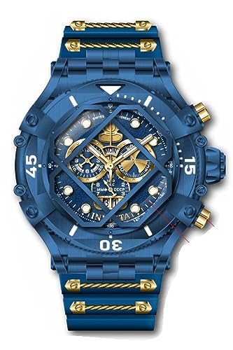 Invicta Herren Pro Diver 55mm Silikon Kabel Quarzuhr Gold (Modell: 37180), Gold, Gold von Invicta