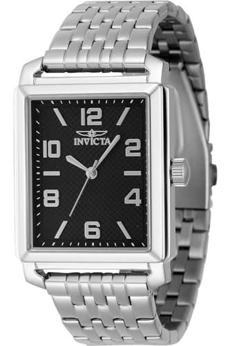 Invicta Herren Vintage 33,5mm Edelstahl Quarzuhr Silber (Modell: 46659), Silber, Mode, Silber, Modisch von Invicta