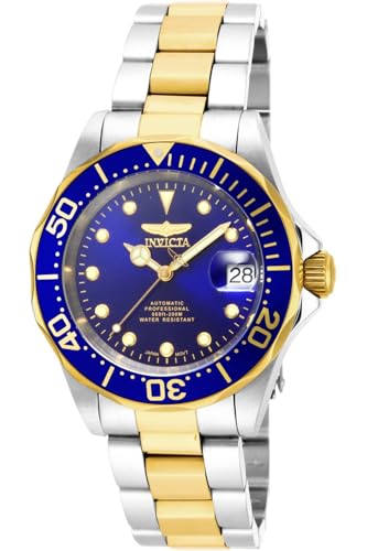 Invicta Pro Diver 17042 Herren Uhr - Wasserdicht - Analog - Automatikuhr - Edelstahl mit blauen zifferblat - 40mm von Invicta