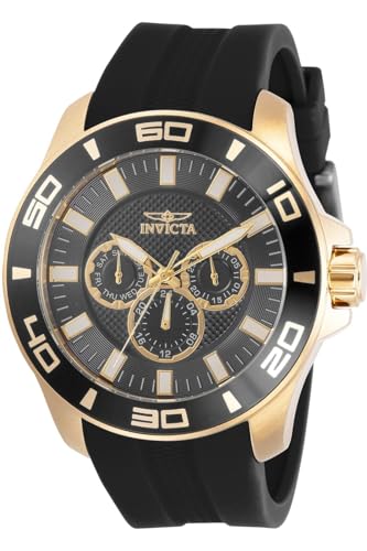 Invicta Pro Diver 30952 Herren Uhr - Wasserdicht - Analog - Quarzuhrwerk - Edelstahl mit schwarzen zifferblat - 47mm von Invicta