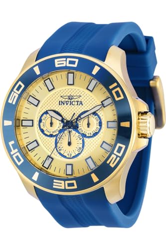 Invicta Pro Diver 36609 Herren-Armbanduhr, 50 mm, Blau / goldfarben von Invicta