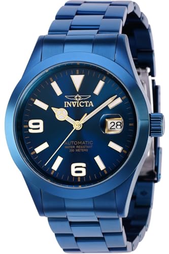 Invicta Pro Diver 36819 Herren Uhr - Wasserdicht - Analog - Automatikuhr - Edelstahl mit blauen zifferblat - 43mm von Invicta