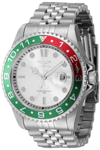 Invicta Pro Diver 43750 Herren Uhr - Wasserdicht - Analog - Quarzuhrwerk - Edelstahl mit silbernen zifferblat - 43mm von Invicta