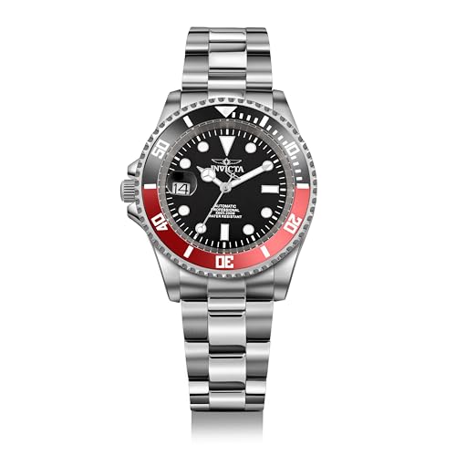 Invicta Pro Diver 43978 Herren Uhr - Wasserdicht - Analog - Automatikuhr - Edelstahl mit schwarzen zifferblat - 42mm von Invicta