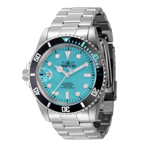 Invicta Pro Diver 44045 Herren Uhr - Wasserdicht - Analog - Automatikuhr - Edelstahl mit blauen zifferblat - 42mm von Invicta