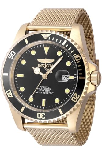 Invicta Pro Diver 47966 Herren Uhr - Wasserdicht - Analog - Automatikuhr - Edelstahl mit schwarzen zifferblat - 47mm von Invicta