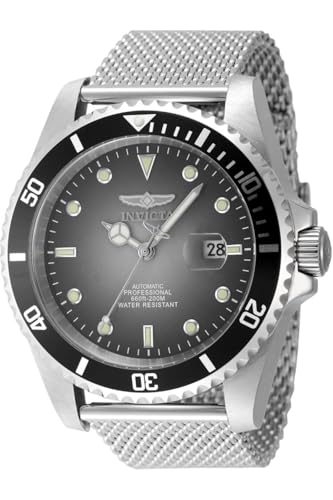 Invicta Pro Diver 48629 Herren Uhr - Wasserdicht - Analog - Automatikuhr - Edelstahl mit grauen zifferblat - 47mm von Invicta