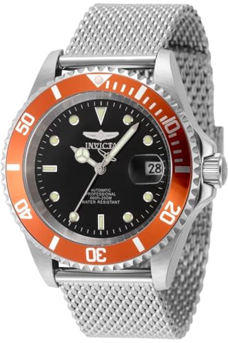 Invicta Pro Diver 48891 Herren Uhr - Wasserdicht - Analog - Automatikuhr - Edelstahl mit schwarzen zifferblat - 40mm von Invicta