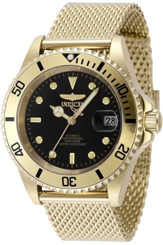 Invicta Pro Diver 48894 Herren Uhr - Wasserdicht - Analog - Automatikuhr - Edelstahl mit schwarzen zifferblat - 40mm von Invicta