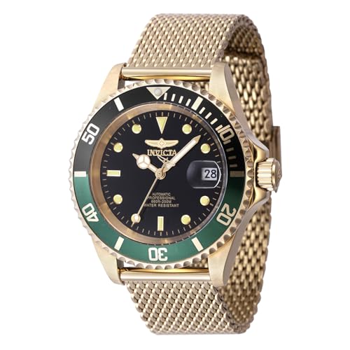 Invicta Pro Diver 47723 Herren Uhr - Wasserdicht - Analog - Automatikuhr - Edelstahl mit schwarzen zifferblat - 40mm von Invicta