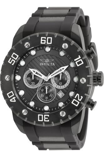 Invicta Pro Diver - Scuba 20282 Herren Uhr - Wasserdicht - Analog - Quarzuhrwerk - Edelstahl mit grauen zifferblat - 50mm von Invicta