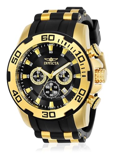 Invicta Pro Diver - SCUBA 22312 Herren uhr - Wasserdicht - Analog - Quarzuhrwerk - Edelstahl mit schwarzen zifferblat - 50mm von Invicta