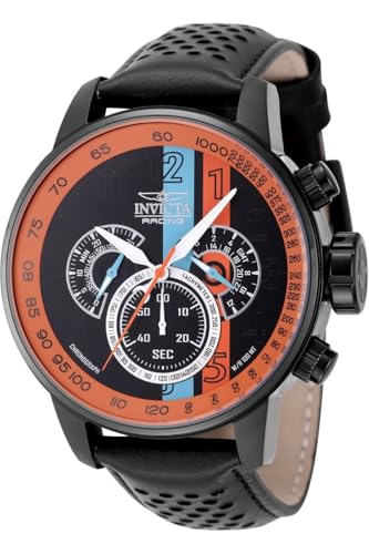 Invicta Racing 48176 Herren Uhr - Wasserdicht - Analog - Quarzuhrwerk - Edelstahl mit grauen zifferblat - 48mm von Invicta