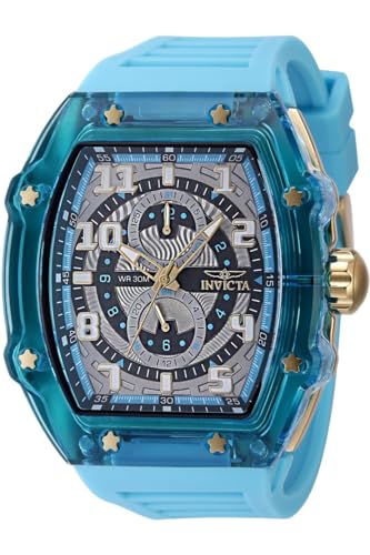 Invicta Racing 48709 Herren Uhr - Wasserdicht - Analog - Quarzuhrwerk - Kunststoff mit grauen zifferblat - 48mm von Invicta