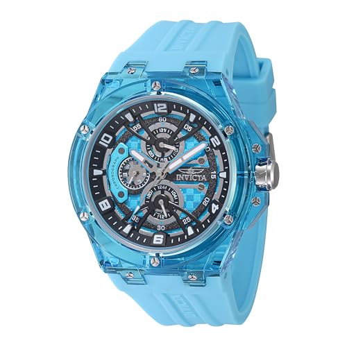 Invicta Racing 48797 Herren Uhr - Wasserdicht - Analog - Quarzuhrwerk - Kunststoff mit schwarzen zifferblat - 46mm von Invicta