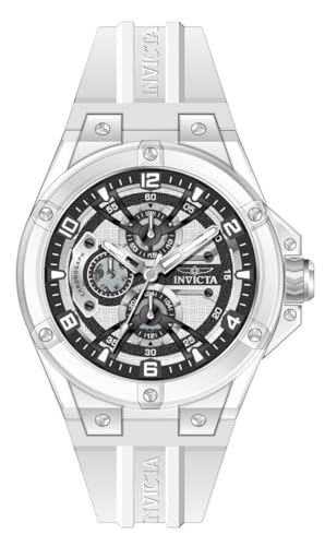 Invicta Racing 48800 Herren Uhr - Wasserdicht - Analog - Quarzuhrwerk - Kunststoff mit schwarzen zifferblat - 46mm von Invicta