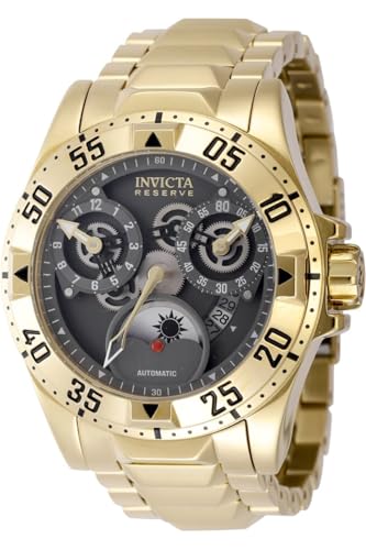Invicta Reserve - Excursion 47571 Herren Uhr - Wasserdicht - Analog - Automatikuhr - Edelstahl mit grauen zifferblat - 49mm von Invicta