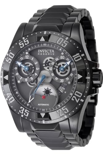 Invicta Reserve - Excursion 47572 Herren Uhr - Wasserdicht - Analog - Automatikuhr - Edelstahl mit grauen zifferblat - 49mm von Invicta