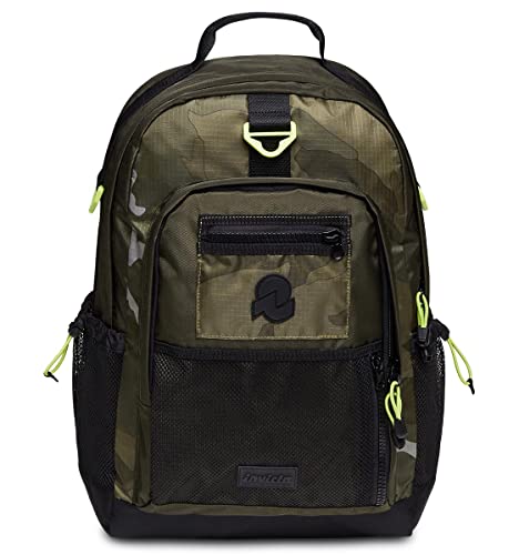 Invicta Freeact Büro-Rucksack Camo, Grün, Icon, Rucksack mit Laptopfach 39,6 cm (15,6 Zoll), Trinkflaschentasche und Tasche mit Organizer, Reisen, Arbeit, für Herren und Damen, militär-grün, Taglia von Invicta