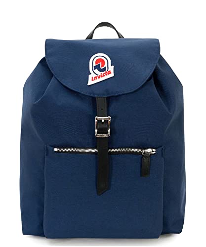 INVICTA ALPINO HERITAGE Rucksack, Backpack, Daypack, Tasche, Italienisches Design mit Lederdetails;Leicht und Kompakt für Reise und Ausflüge, Damen, Herren & Teenager, blau von Invicta