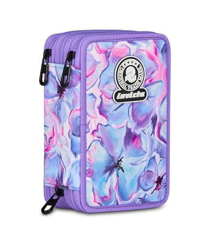 Invicta Schulmäppchen mit 3 Reißverschlüssen, Fantasy, lila, dreifach Fach mit Stiften, Bleistiften, Farben, Zubehör Rucksack, Grundschule, Mädchen, Lila, Modern Invicta Schulmäppchen mit 3 Reißverschlüssen, Fantasy, lila, dreifach Fach mit Stiften, Bleistiften, Farben, Zubehör Rucksack, Grundschule, Mädchen, Lila, Modern von Invicta