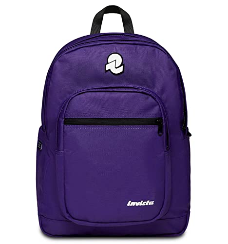 Invicta Schulrucksack JELEK Fantasy, Violett – Rucksack mit zwei Fächern – PC-Tasche, Trinkflaschentasche, Organizer – Schulrucksack für Jungen, Freizeitrucksack – Eco Material, violett, 32 x 43 x 25 von Invicta