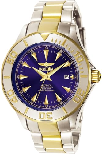 Invicta Signature 7038 Herren Uhr - Wasserdicht - Analog - Automatikuhr - Edelstahl mit blauen zifferblat - 47mm von Invicta