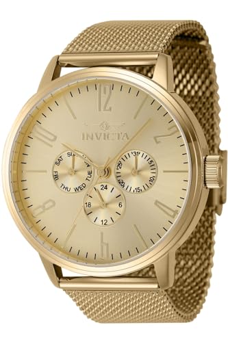 Invicta Specialty 47122 Quarz Herrenuhr - 44mm, Gold, 44 von Invicta