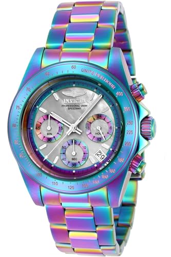 Invicta Speedway 23942 Herren Uhr - Wasserdicht - Analog - Quarzuhrwerk - Edelstahl mit silbernen zifferblat - 40mm von Invicta