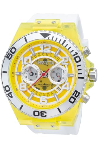 Invicta Speedway 44376 Quarz Herrenuhr - 48mm, Yellow, 48, Armband von Invicta