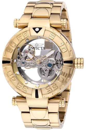 Invicta Subaqua 49506 Herren Uhr - Wasserdicht - Analog - Automatikuhr - Edelstahl mit goldenen zifferblat - 47mm von Invicta