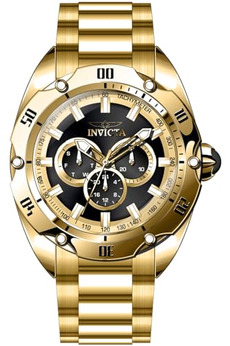 Invicta Venom 45731 Quarz Herrenuhr - 50mm, Gold, 50, Armband von Invicta