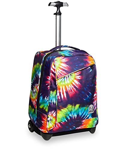 Invicta TROLLEY, 2 in 1, Schulranzen mit Rollen, Rucksack mit Trolleyfunktion für Kinder, ab 1. Klasse, für Schule, Reisen, Mädchen&Jungen, mehrfarbiges Muster, TIE&DYE von Invicta