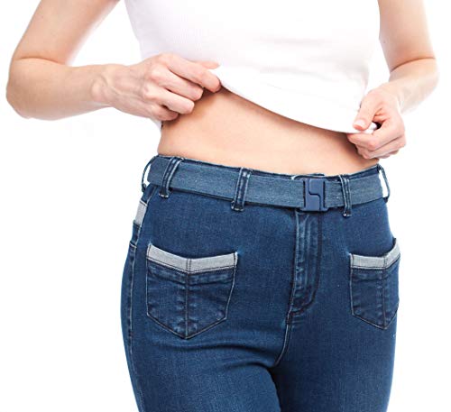 Invisibelt Original Lay Flat Damen Gürtel - All Belt No Bulk (Standard (0-14), Denim) von Invisibelt