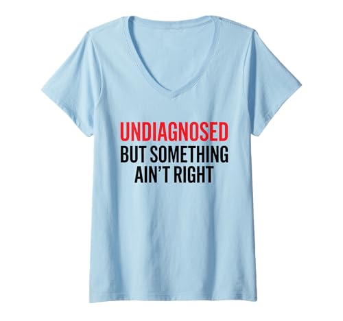 Damen Undiagnosed Superpower Statement Für Neurodiversität T-Shirt mit V-Ausschnitt Damen Undiagnosed Superpower Statement Für Neurodiversität T-Shirt mit V-Ausschnitt von Invisible Illness Stolz Und Mentale Gesundheit