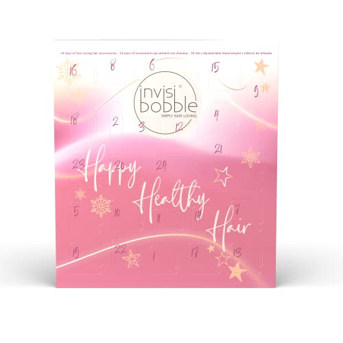 invisibobble Beauty Adventskalender 2022 Frauen,Haargummi Weihnachtskalender mit ausgewähltem Haarschmuck Mädchen,designed im Herzen Münchens Rose von Invisibobble