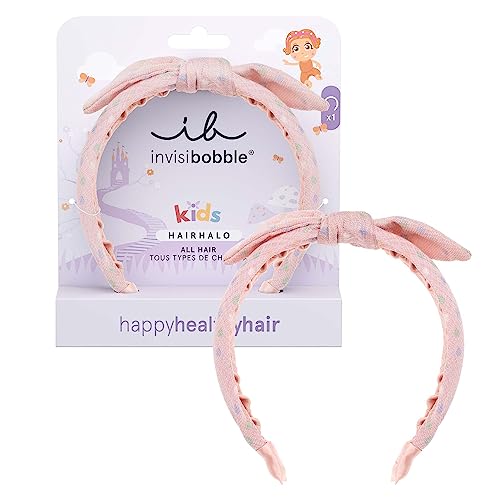 Invisibobble Hairhalo Kids x1 Haarreif für Mädchen, Rosa, mit Schleife – Haarreif für Mädchen, anpassungsfähige Form, für Babys, Mädchen, mit starkem Halt von Invisibobble