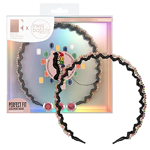 Invisibobble Hairhalo "Trendy Treasure"Haarreif I 1x verstellbarer Haarreifen Kristall Stein Bunt Mädchen & Damen I haarschonend & bequem I Limited Collection Rosie Fortescue von invisibobble