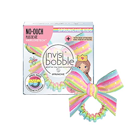 invisibobble Kids Slim Scrunchie Bunt I 1x Haargummi Regenbogen & Sternchen I Geschenke für Mädchen I Haarschleife Kinder-Haar-Accessoires von Invisibobble