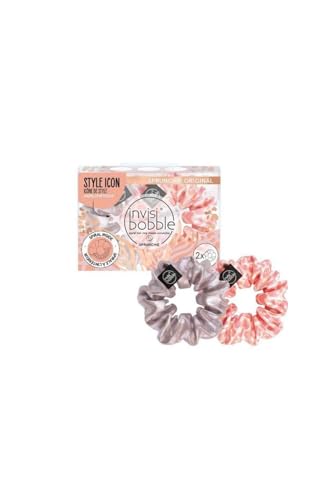 Invisibobble Sprunchie "We'll Always Have Panther" Duo Scrunchie Set I 2x Pastell Haargummi Mädchen & Damen Satin Haargummis I Limited Collection Urban Safari von invisibobble