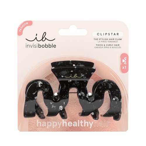 invisibobble CLIPSTAR 1x Haarklammer Groß, 11cm Schwarze Haarspange Damen für Dickes Haar, Rutschfester Haarschmuck, Starker Halt, designed im Herzen Münchens von Invisibobble