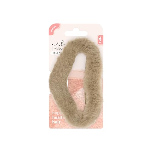 invisibobble CLIPSTAR L Fluffy Companion (1 Stück) – Große Haarklammer mit Kunstfell in Braun – Stylische & bequeme Haarklammer für Damen – Sicherer Halt & sanft zum Haar für jeden Look von invisibobble