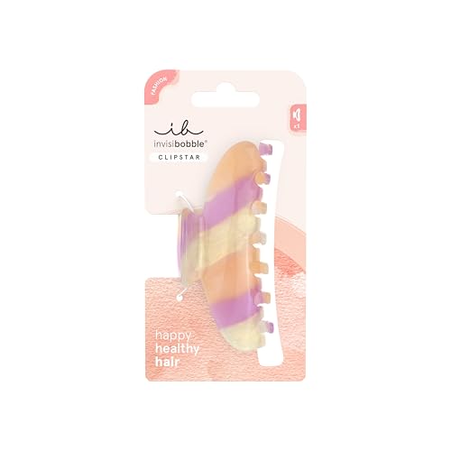 invisibobble Clipstar L Tricolor (1 Stück) – Haarspange Damen in Orange, Lila & Gold – Große Haarklammer für dickes & dünnes Haar – Farbintensives Haaraccessoire für auffällige Looks & sicheren Halt von invisibobble