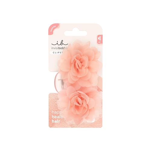 invisibobble Clipstar M Summer Rose (1 Stück) – Große Haarspange mit Blume für Damen & Mädchen – Haarklammer für dünnes Haar – Perfektes Oktoberfest Accessoire – Elegant & sicherer Halt von invisibobble