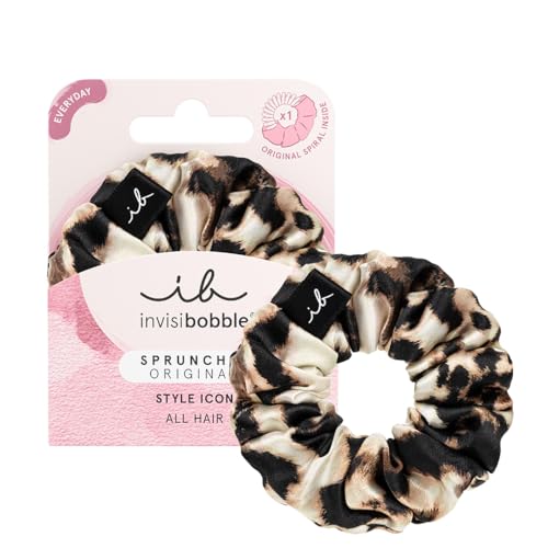 invisibobble Haargummi Leo Scrunchie Purrfection, Haargummis starker Halt für Mädchen & Damen, Polyester Leo, designed im Herzen Münchens von Invisibobble