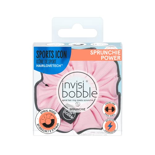 invisibobble Haargummi Pink Scrunchie Pink Mantra, Haargummis starker Halt für Mädchen & Damen, Scrunchies Pink Schwarz, designed im Herzen Münchens von Invisibobble