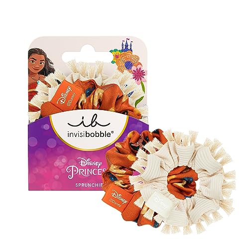 invisibobble KIDS Scrunchie Disney Moana – Beige & Orange 2er Set – Haarschmuck Mädchen, Haargummis Mädchen, Hochwertiges Scrunchies Set für Kinder von invisibobble