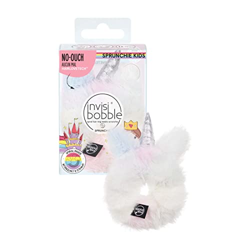 invisibobble Kids Scrunchie Unicorn I 1x Haargummi Einhorn Plüsch Scrunchies super süß I Geschenke für Mädchen I Haarschmuck Flauschig von Invisibobble