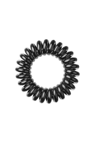 invisibobble Power Haargummi True Black I 3x Spirale Haargummis schwarz Mädchen, Damen & Herren I extra stark I designed im Herzen Münchens von invisibobble