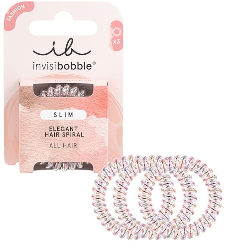 invisibobble Slim Vanity Fairy Haargummi elegant - Für Damen & Mädchen, ohne Abdrücke, hoher Komfort, starker Halt, wasserabweisend, ideal für feines, dünnes Haar & Hochsteckfrisuren, 3 Stück invisibobble Slim Vanity Fairy Haargummi elegant - Für Damen & Mädchen, ohne Abdrücke, hoher Komfort, starker Halt, wasserabweisend, ideal für feines, dünnes Haar & Hochsteckfrisuren, 3 Stück von Invisibobble